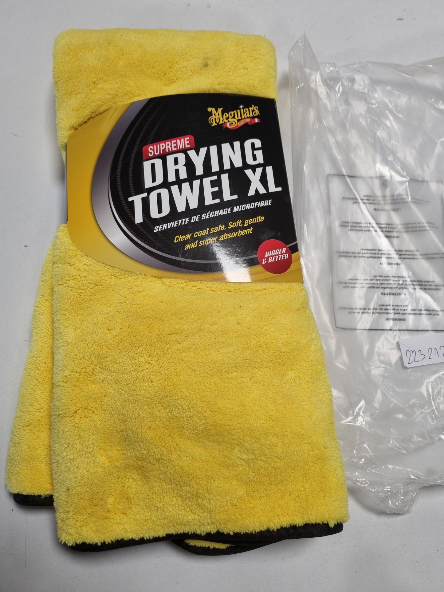 223212 - MEGUIAR'S Peshqir tharës Supreme, Peshqir mikrofibre XL - 55 cm x 85 cm, Ultra thithës, i lahet në lavatriçe, X1905EU