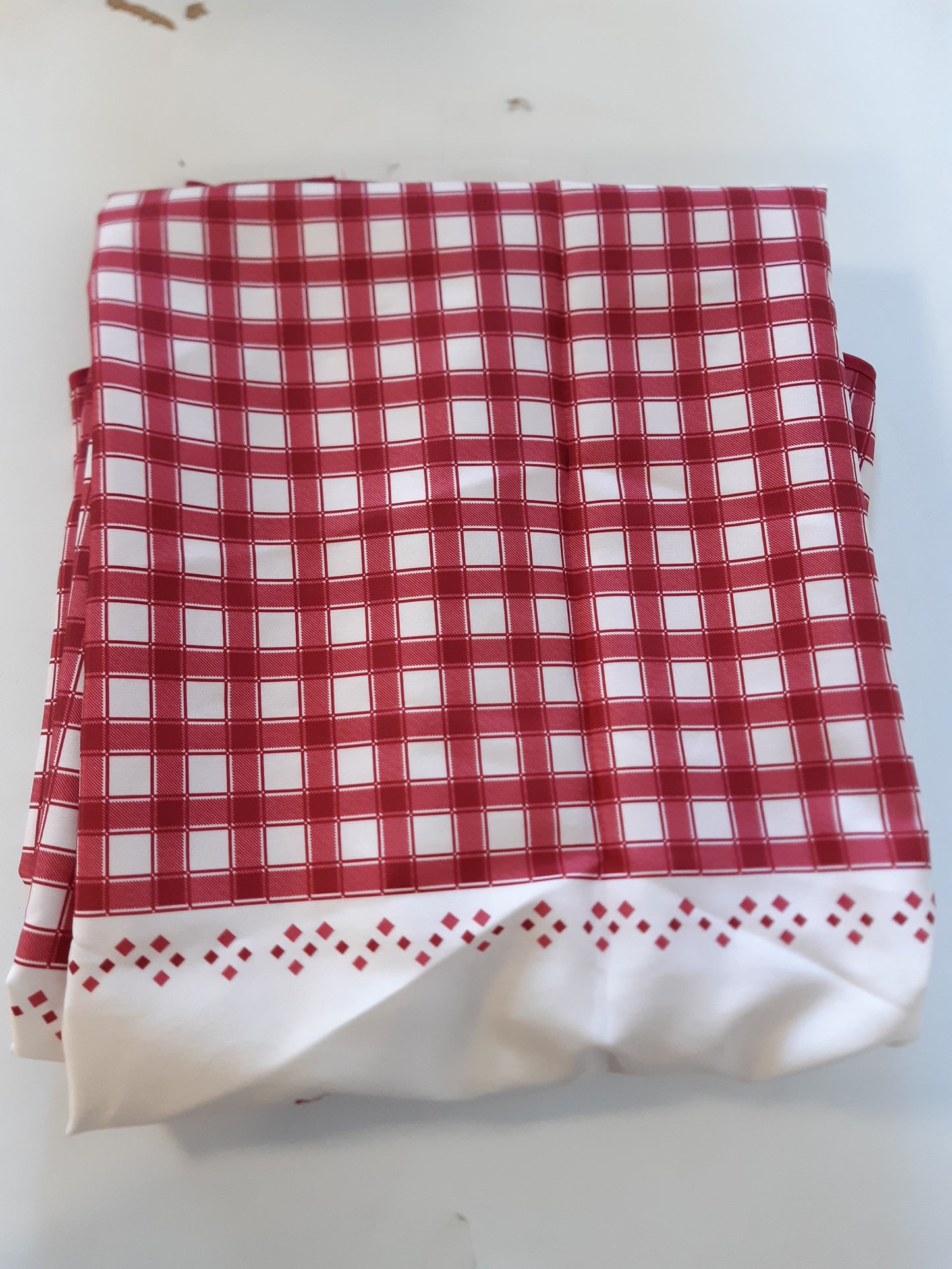 253248 - Mbulesë tavoline Jules' Linen Rezistente ndaj Njollave, E Kuqe e Fortë - E Rrumbullakët 160 cm