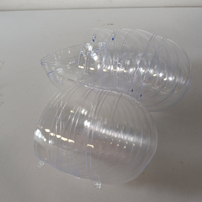 197544 - AGM 20 Copë Topa Plastike Transparentë 10 cm, Zbukurime të Pemës së Krishtlindjeve Tëmbushura Vetë, Rezistente ndaj Thyerjes, për Krishtlindje, Vit të Ri apo Dekorime të tjera Dimërore