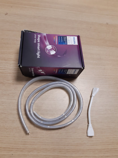 223183 - PHILIPS Hue White & Color Ambiance Lightstrip Plus Extension, 1 m, shirit LED i errësueshëm për sistemin e ndriçimit Hue me 16 milionë ngjyra, kontroll inteligjent i dritës nëpërmjet zërit ose aplikacionit