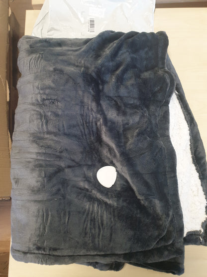 222491 - QIERYUN Batanije elektrike me ngrohje 130 x 160 cm, e lahet në lavatriçe, prej leshi dhe Sherpa, me kontrollues dixhital