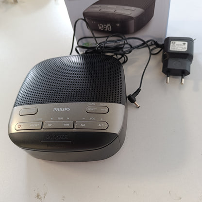 266354 - PHILIPS Ora me alarm radioje DAB+ TAR3505/12 (Alarm i dyfishtë, Kohëmatës gjumi, Dizajn kompakt, Radio dixhitale DAB+/FM, Sinkronizim automatik i kohës, Rezervë baterie)