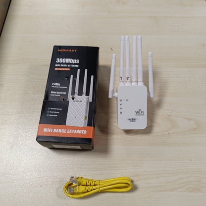 268815 - Përsëritës WiFi 1200Mbps, Përforcues i fuqishëm WiFi me dy banda 5GHz dhe 2.4GHz, Amplifikator i fuqishëm WiFi me portë Gigabit Ethernet, 4 antena, Zgjerues WiFi i pajtueshëm me të gjitha pajisjet e internetit