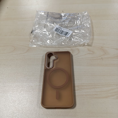 269420 - YUANDMI Mbrojtëse Samsung Galaxy S24 me MagSafe, Magnetike, e lehtë dhe e hollë, me prekje mat, mbrojtëse ndaj kamerës, rezistente ndaj gërvishtjeve, Titanium Desert Sand, rezistente ndaj goditjeve