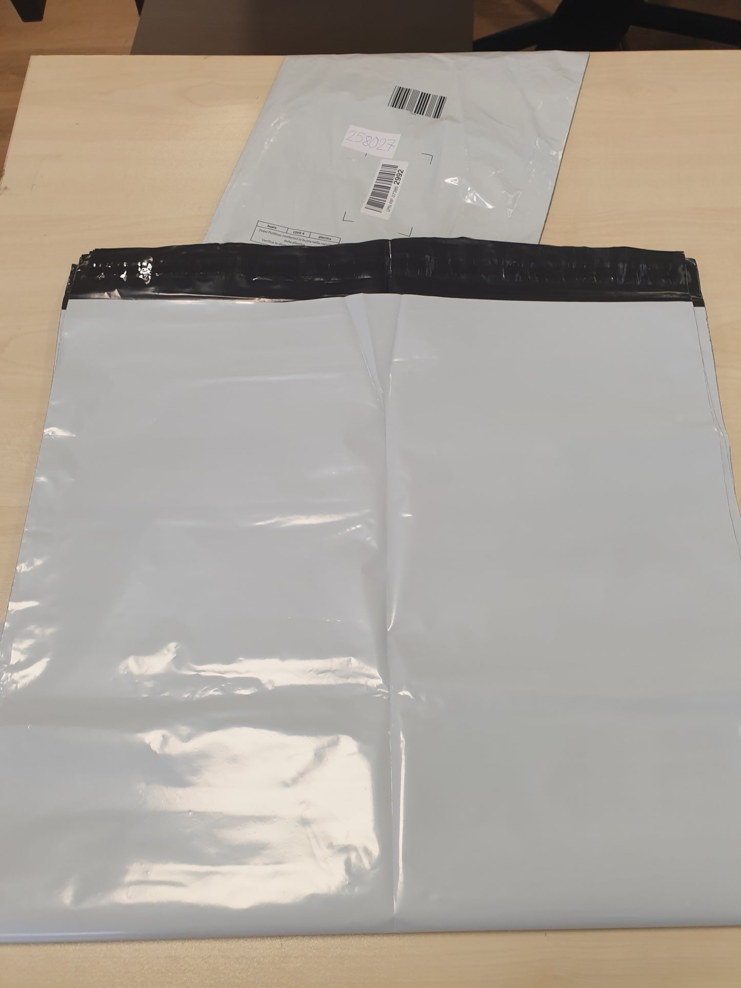 258027 - HURUIRUI 50x70cm, 10 copë paketim pakosh të stilit të vjetër, zarf të mëdhenj plastikë për transport, të papërshkueshme nga uji