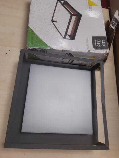 245142 - TRIO LEUCHTEN Llambë tavani LED për jashtë Witham 677860142, metal antracit, plastikë e bardhë, LED 10.5 Watt, ngjyrë drite e rregullueshme