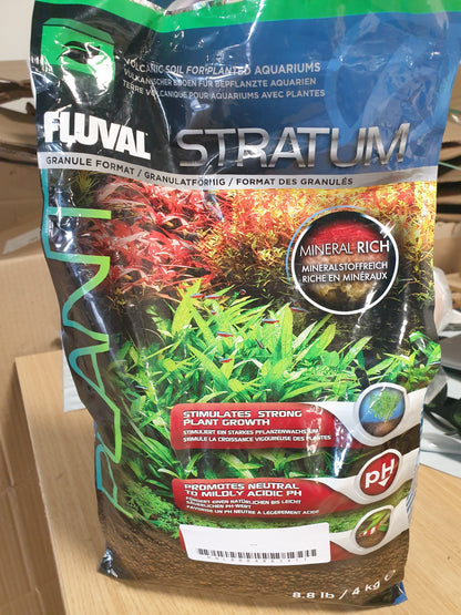 141893 - Fluval Plant & Shrimp Stratum – Substrat për akuarium (bimë dhe karkaleca), ngjyrë kafe, 4 kg.