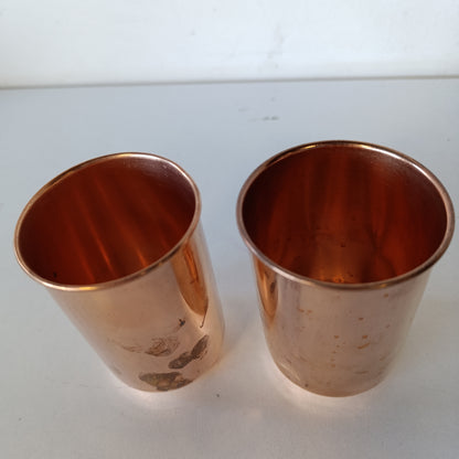 218747 - HEALTHANDWEALTH™ Gota për Pirje prej Bakri të Pastër - Set me 2 Pjesë - Kapacitet: 300 ml