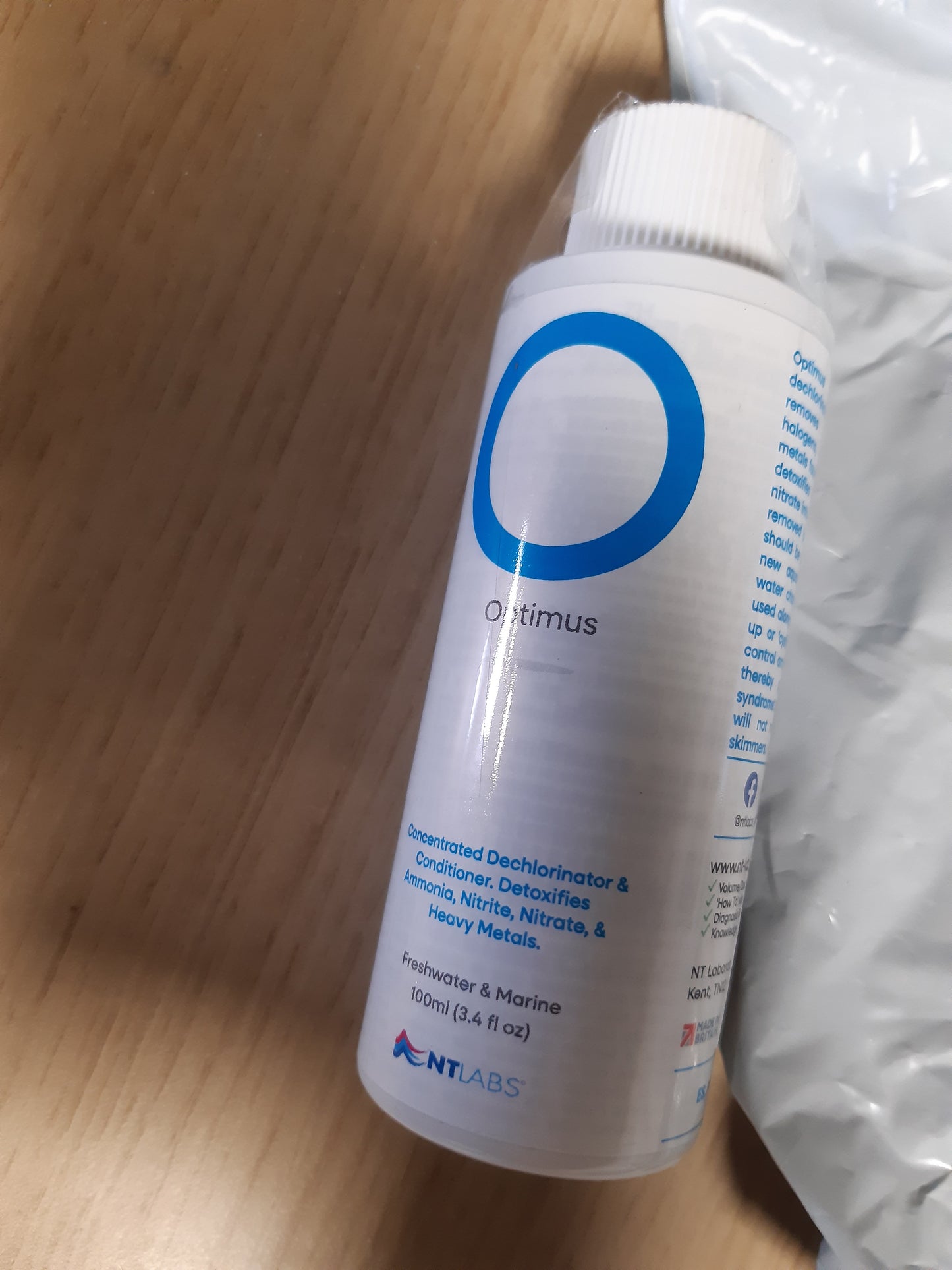 225235 - NT LABS Optimus, detoksifikon amoniakun, nitritin, nitratin, metale të rënda, 100ml, trajton 4000L