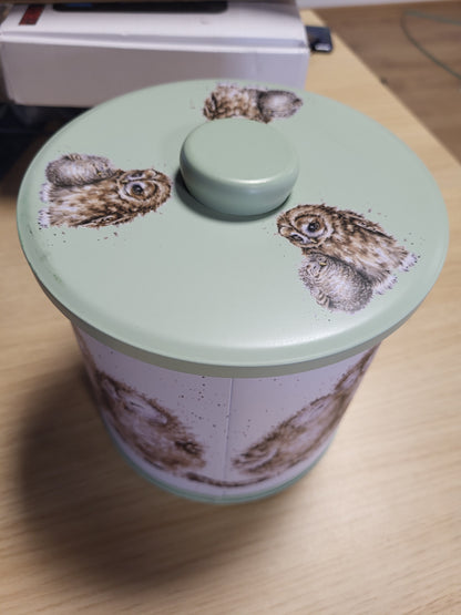 187574 - WRENDALE DESIGNS nga Hannah Dale, Seti i Fuçisë së Biskotave Owl, Materiali i Çelikut Inoxidable