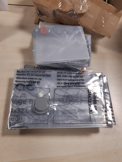 245858 - WEVAC Qese me vakum me 20 copë për ruajtjen e rrobave (4 Jumbo, 4 të mëdha, 4 të mesme, 4 të vogla, 4 të mbështjella) me pompë elektrike, mbyllje me zinxhir të dyfishtë, qese me vakum për ruajtjen e rrobave, batanijeve dhe jorganëve