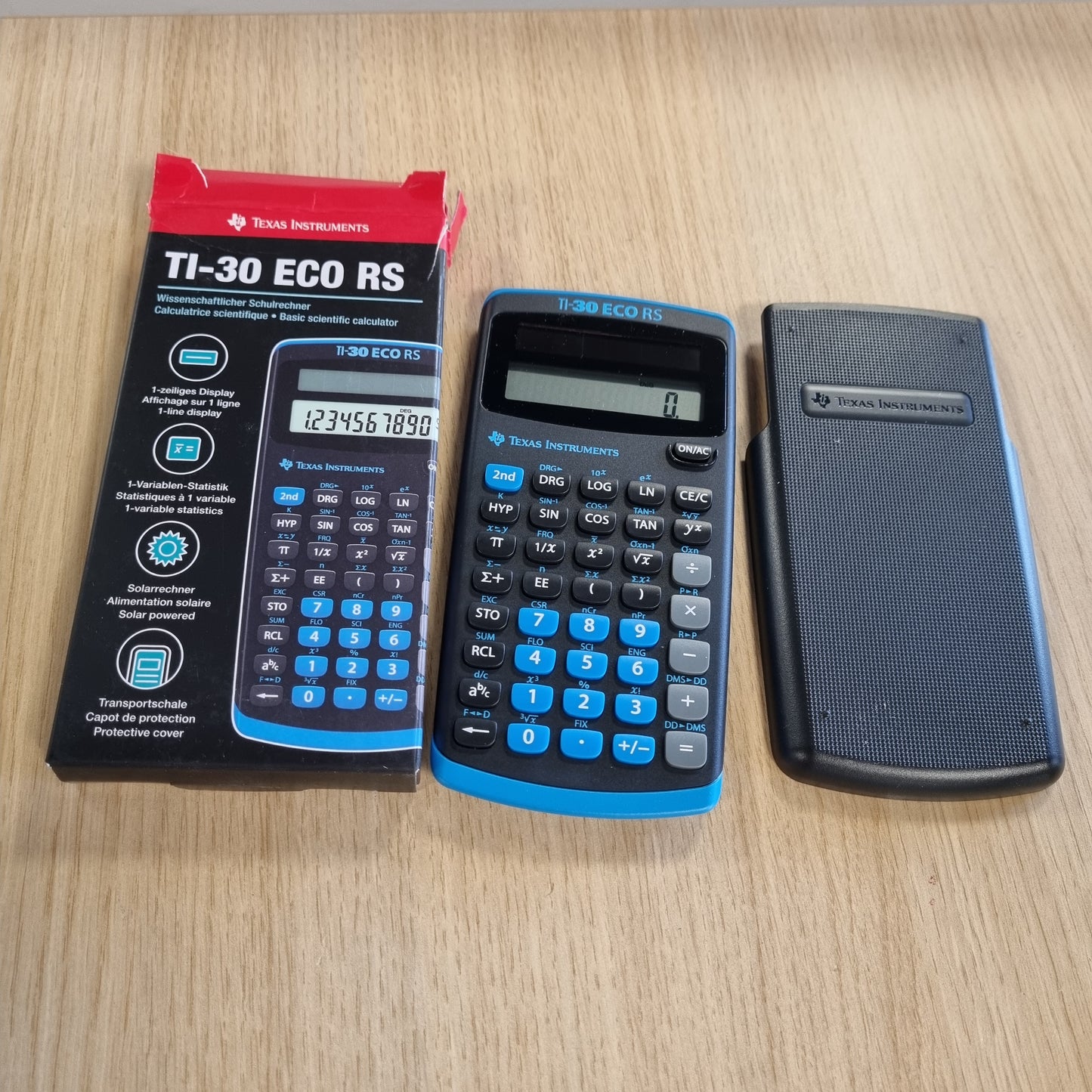 268880 - TEXAS INSTRUMENTS Kalkulator Shkollor TI-30 ECO RS, Teknik-Shkencor, Ekran 10-Shifror, Energji Diellore, i Zi