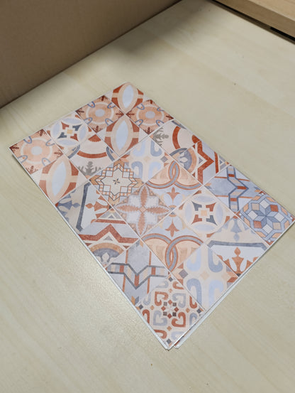 247385 - CREARREDA Pllaka ngjitëse për kuzhinë, banjo dhe kabina dushi, 24 copë 10x10 cm, Dekorime vinili vetëngjitëse të papërshkueshme nga uji për banjo dhe kuzhinë, të prodhuara në Itali