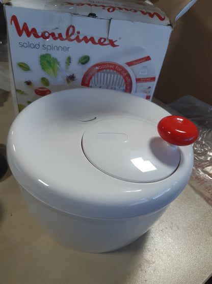 172562 - MOULINEX Spinner për Sallatë, Kapacitet 5L, Buton Ndalese, Ngjyrë e Bardhë, Madhësi e Madhe, Modeli K1010114, Prodhuar në Francë