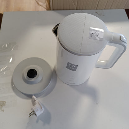 162196 - TEFAL KO6931 Sense Çajnik, Kapacitet 1.5L, Ekran Dixhital, 5 Cilësime Temperature, Bazë e Rrotullueshme 360°, Tregues i Nivelit të Ujit, Filtër i Lëvizshëm i Gëlqeres, Funksion Mbajtje Ngrohtësie për 30 Minuta, 1800W, i Bardhë