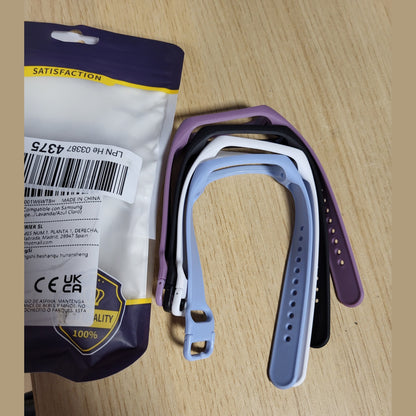 267457 - YLK Rrip me 4 copë i pajtueshëm me Samsung Galaxy Fit 2 (SM-R220) për Gra dhe Burra, Rrip byzylyku zëvendësues prej silikoni të butë
