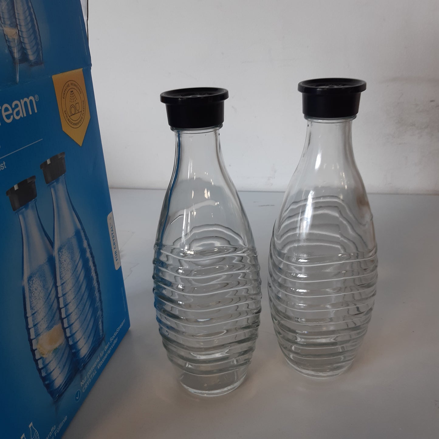 256883 - SODASTREAM Karafe qelqi Set me 2, kapacitet 0.7 L, e përputhshme me Penguin dhe Crystal, e sigurt për lavastovilje, miqësore me mjedisin