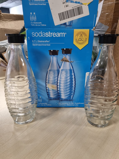 218847 - SODASTREAM Karafë qelqi 0.7L CRYSTAL, E pajtueshme me Crystal & Penguin, Pako me 2 copë, Qelqi