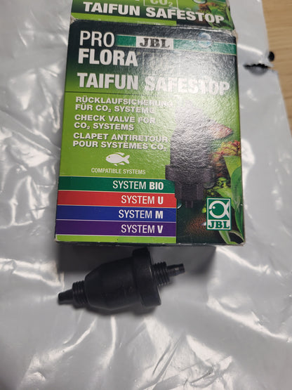258333 - JBL - PROFLORA CO2 TAIFUN SAFESTOP, parandalues i rrjedhjes së kundërt për sistemet CO2, për diametër tubi 4/6 mm