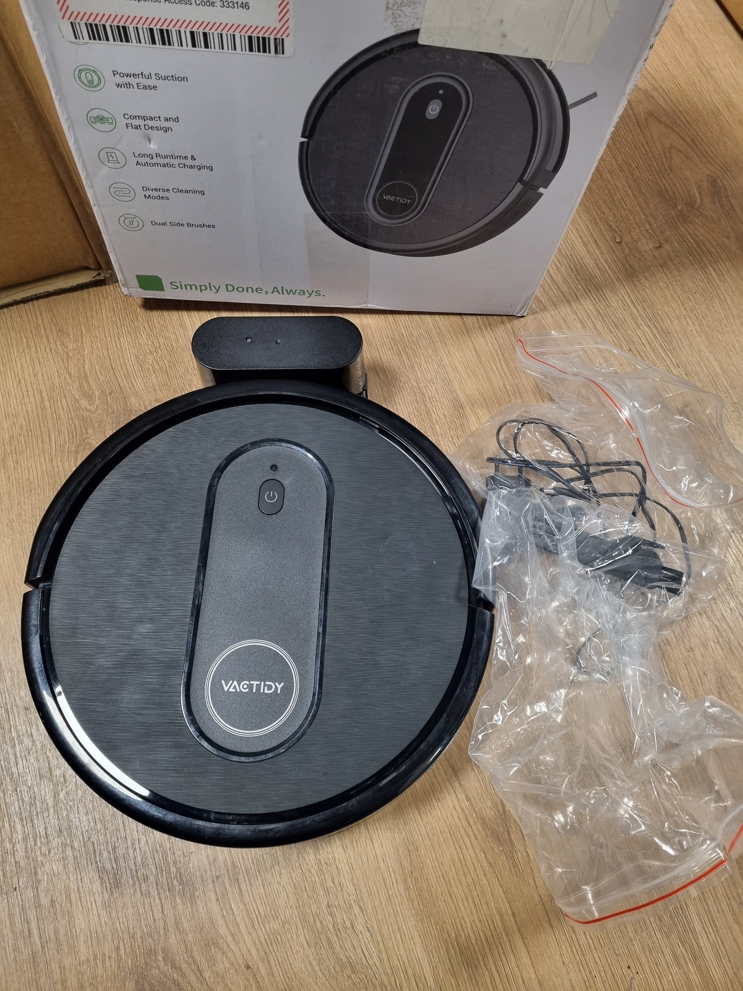 87629 - VACTIDY T7, Fshesë Robotale e Zi 2-në-1 me WiFi, Kompatibile me Aplikacion/Alexa/Siri/Google/IFTTT, Rezervuar Uji, për Pastrimin e Qilimave dhe Dyshemeve nga Qimet e Kafshëve Shtëpiake