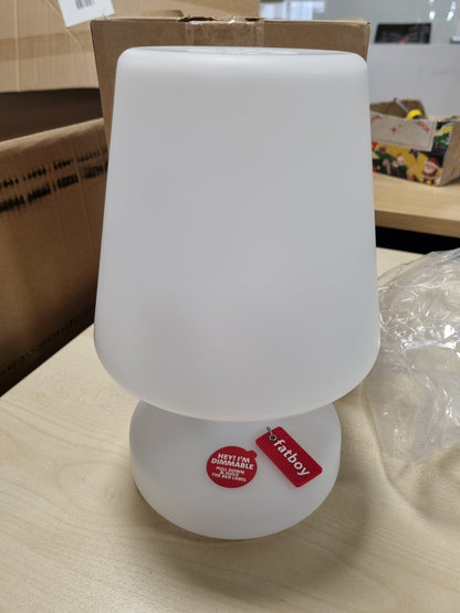 221319 - FATBOY Edison Petit | Llambë tavoline, llambë për jashtë, llambë komode | Pa tel | E rikarikueshme mini-USB | E bërë prej plastike | E bardhë