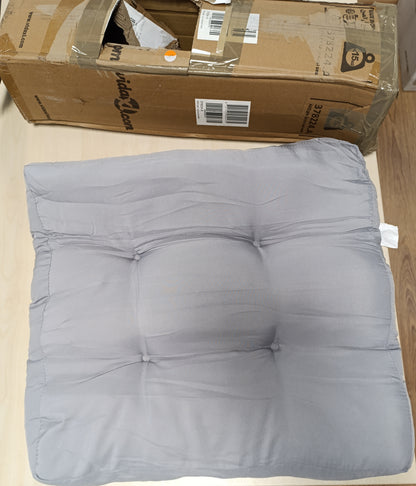 270134 - vidaXL Pallet Kussen 80x80x12 cm Pëlhurë me ngjyrë të errët