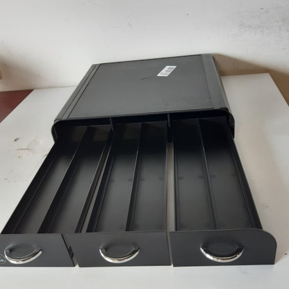 256099 - CEP Organizues Kapsulash për Kapsulë, 3 Sirtarë, kompatibël me Nespresso, e zezë