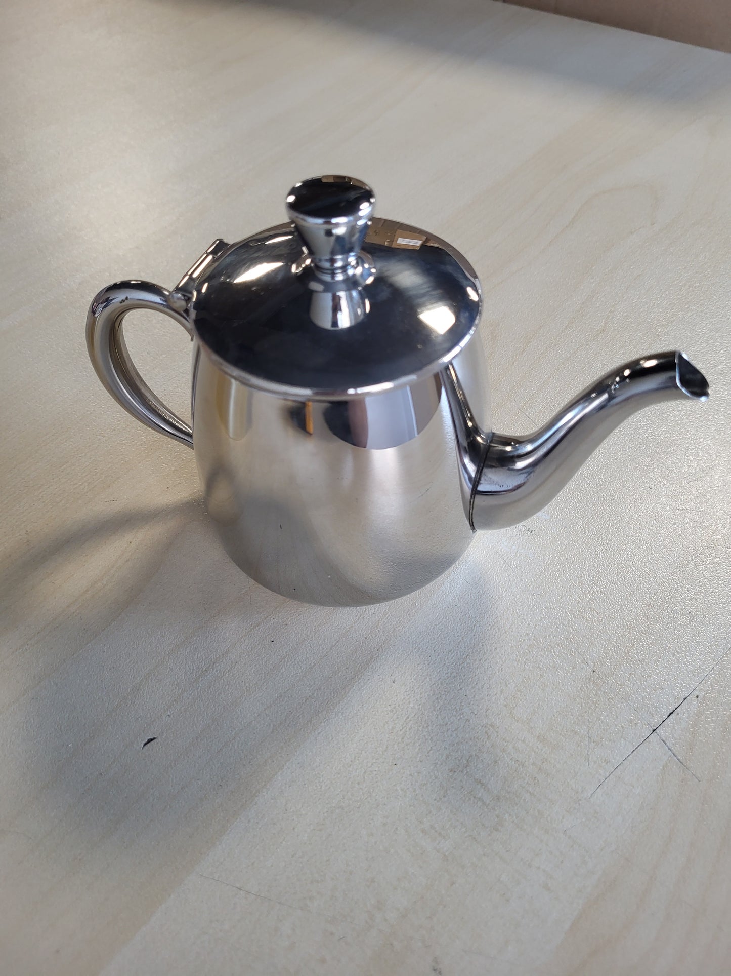 223718 - CAFÉ OLÉ Çajnik premium PT-013, çelik inox 18/10, 350 ml, derdhje pa pika, argjendi