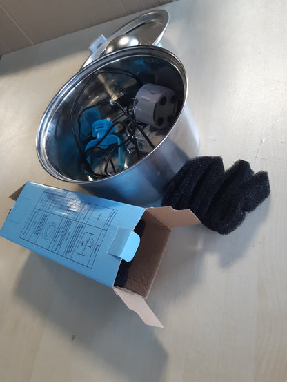 215734 - QIUOIO Shatërvan për pirje çeliku inox 3.2L për macet, shatërvan super i qetë, me shumë filtrim
