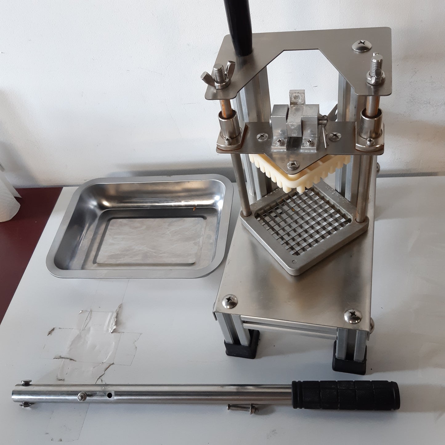 213049 - TNAMDAN Prerëse Tregtare për Patate të Skuqura me 3 Tehe Zëvendësuese (1/2", 1/4" dhe 3/8"), Prerëse e Thjeshtë për Limonë dhe Patate