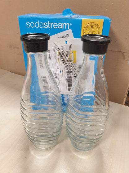 262986 - SODASTREAM Karafe qelqi Set me 2 të ripërdorshme, Karafe uji 0.7 L, e përputhshme me Penguin dhe Crystal, Miqësore me mjedisin