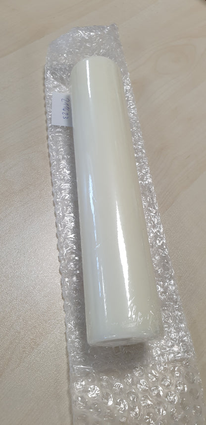211423 - RAYHER - Qiri në Formë Shtylle, Krem, i Rrumbullakët, Gjatësi 30cm, Diametër 6cm, 100% Parafinë, Shenjë Cilësie RAL, Përdorim si Qiri Pagëzimi ose Kungimi, i Përshtatshëm për Dekorim dhe Punime Artizanale