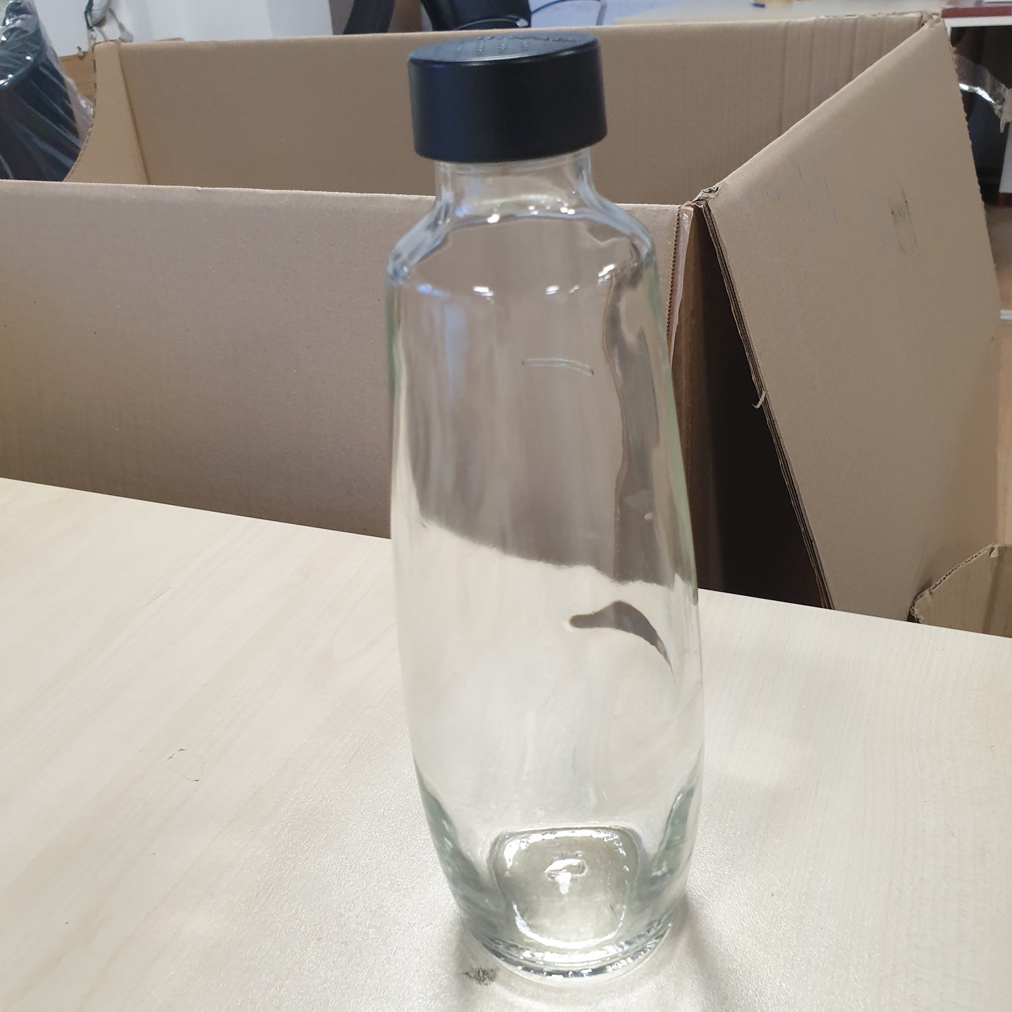 253205 - SODASTREAM KARAFË QELQI PËR PAJISJE DUO, PËR UJË TË GAZUAR DHE SODË, I SIGURT PËR LAVASTOVILJE, TRANSPARENT