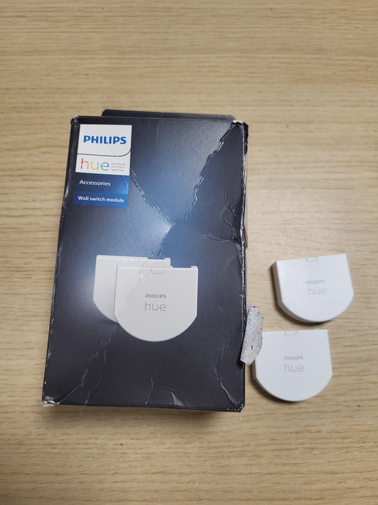 221220 - PHILIPS HUE Moduli i Ndërprerësit të Murit, Pako me 2, i Bardhë, Funksionon me Alexa, Google Assistant dhe Apple HomeKit