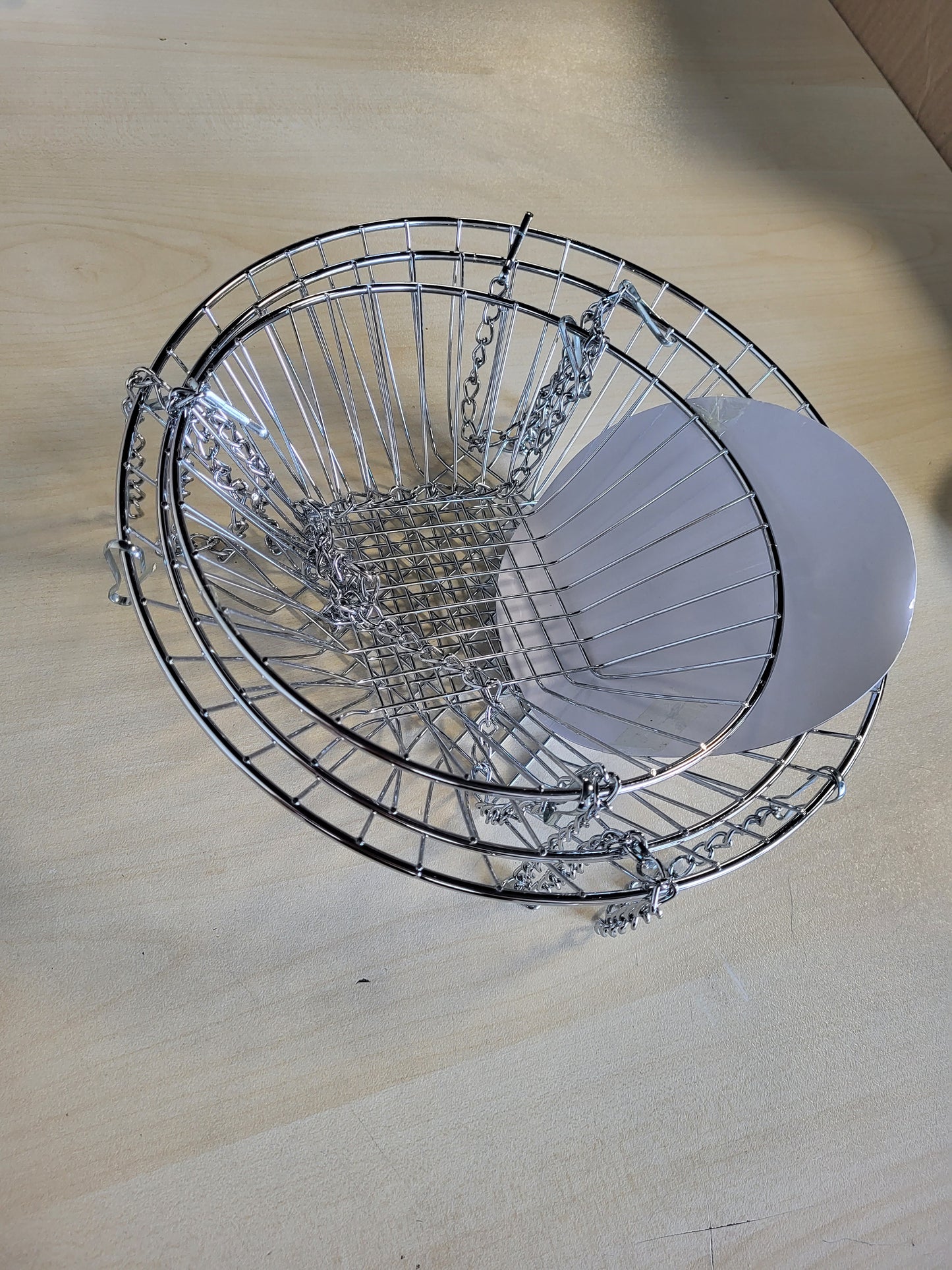 210691 - ZELLER 27325 Shportë Varëse, 3-Shtresore, nga Metal i Kromuar, Rreze 25.5cm dhe Gjatësi 72cm
