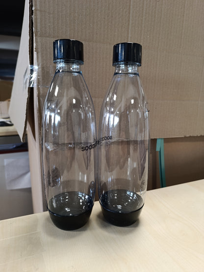 262757 - SODASTREAM Siguresë – 2 x Shishe Uji të Ripërdorshme 1 L; të Sigurta për Larje në Lavastovilje; E Përputhshme me Gaia; Duo; E-Duo; Spirit; Terra; E-Terra; Art; Enso; Power; Easy; One Touch; E Zezë