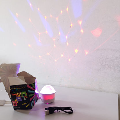 186912 - URAQT Mini Disko Drite, Top DJ me Kontroll Zeri dhe USB, Drite Party Stroboskobike, Drite Ndricimi Skenash, Portable Rikarikueshme Disko Topi, per Dekorim Makine brendshme, E Bardhe