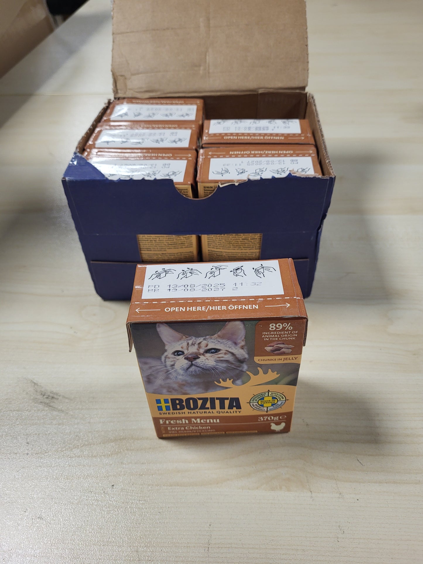 216378 - BOZITA Ushqim për Mace në Pelte me Pulë - 6x370g, pa Drithëra dhe Sheqer