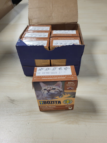216378 - BOZITA Ushqim për Mace në Pelte me Pulë - 6x370g, pa Drithëra dhe Sheqer