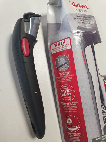 167875 - TEFAL Dorezë e Lëvizshme Ingenio Premium, e Palosshme, e Zezë, me Kyç Sigurie 3-Pika, 10 Vjet Garanci, Expertise L9863202, 17.5x4.5x0.03cm