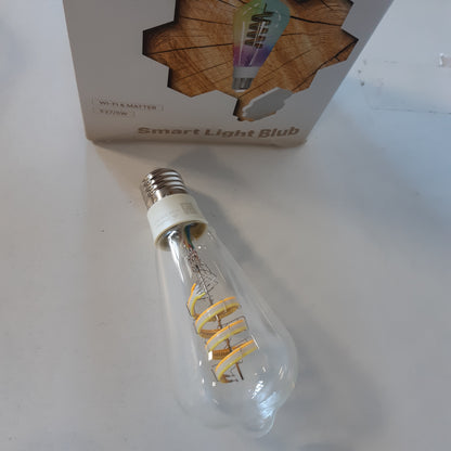 213840 - MOES Llambë Smart E27 Vintage, Llambë LED WiFi RGB, 5W, 2700K–6500K, 16 Milion Ngjyra, 2 copë