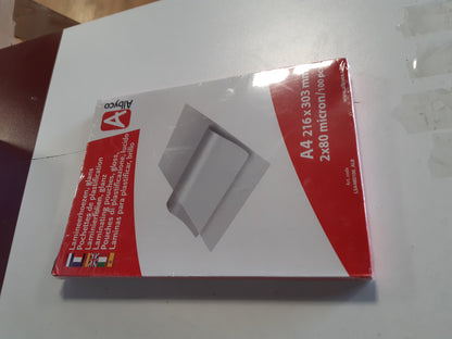 269361 - ALBYCO Qese Laminimi A4 (216x303mm), Trashësi 2x80 (160) Mikron, me Shkëlqim, Pako me 100 copë