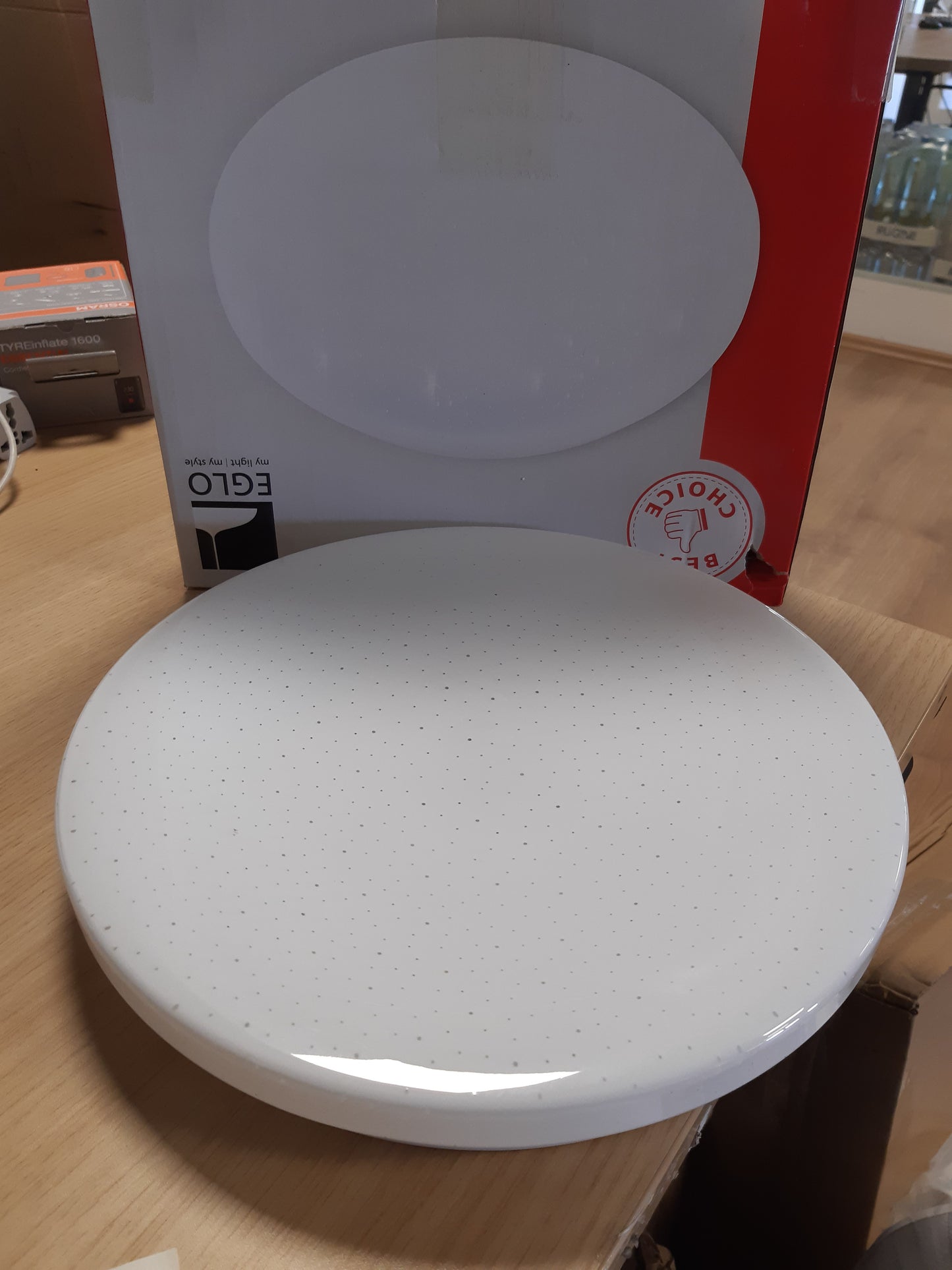 202068 - EGLO - Llambë e Tavanit Pogliola-S, Ø 31 cm, LED me Efekt Kristali, Materiale: Çelik dhe Plastike, Ngjyra: Bardhe, Përshtatshme për Dhomë Ndënje, Dhomë Fëmijësh, Kuzhinë, Zyrë, Korridor