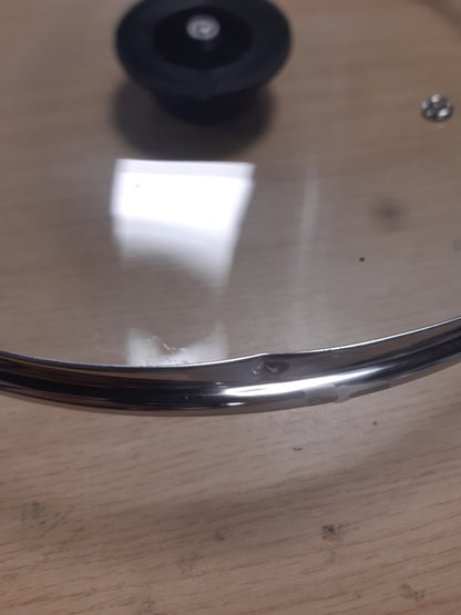 257799 - ZANETTI Kapak qelqi me dorezë për tenxhere dhe tiganë, diametër 32 cm