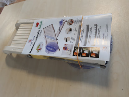 213085 - BENRINER Prerës i madh mandoline japonez 95 mm me shtytës sigurie - ABS dhe çelik inox - 3 tehe të ndërrueshme