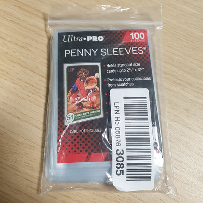 141527 - Ultra PRO – mëngë të buta transparente për karta Penny Sleeves®, 100 copë, 2.5" x 3.5", për mbrojtje dhe ruajtje të kartave sportive, bejsbolli dhe futbolli amerikan.