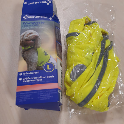 253964 - JELEK SIGURIE PËR QEN L, I VERDHË | Perimetri i qafës: 48-62 cm, Perimetri i kraharorit: 64-81 cm | 100% poliester, lahet në lavatriçe në 40°C | P-91915 00