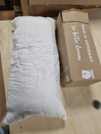 257770 - LILENO HOME Set jastëkësh me 1 copë 40x80 cm - Jastëkë hoteli me 3 dhoma të larë deri në 95°C - jastëk shtrati për ata që vuajnë nga alergjitë - Prodhuar në Gjermani