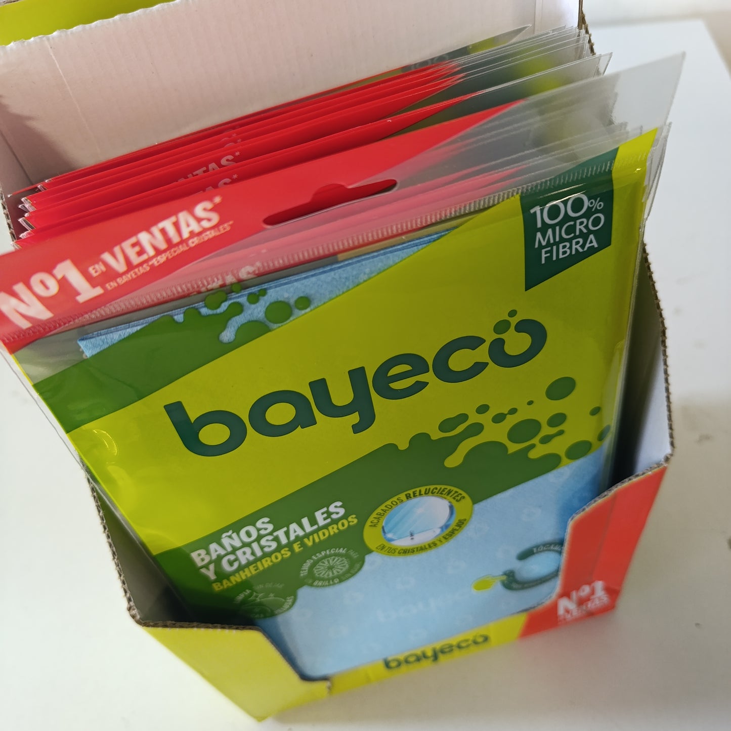 213644 - BAYECO Peceta për pastrimin e banjos dhe xhamave - Kapacitet i lartë thithës - Kuti me 30 njësi