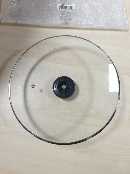 224182 - ZANETTI Kapak qelqi me dorezë për tenxhere dhe tiganë, diametër 32 cm